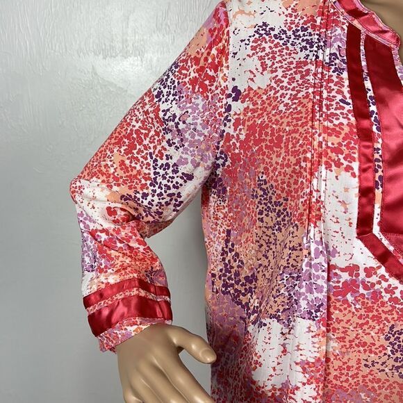 Calvin Klein Jeans 3/4 Sleeves Multi Colored Tunic Top Size M - Picture 2 of 9